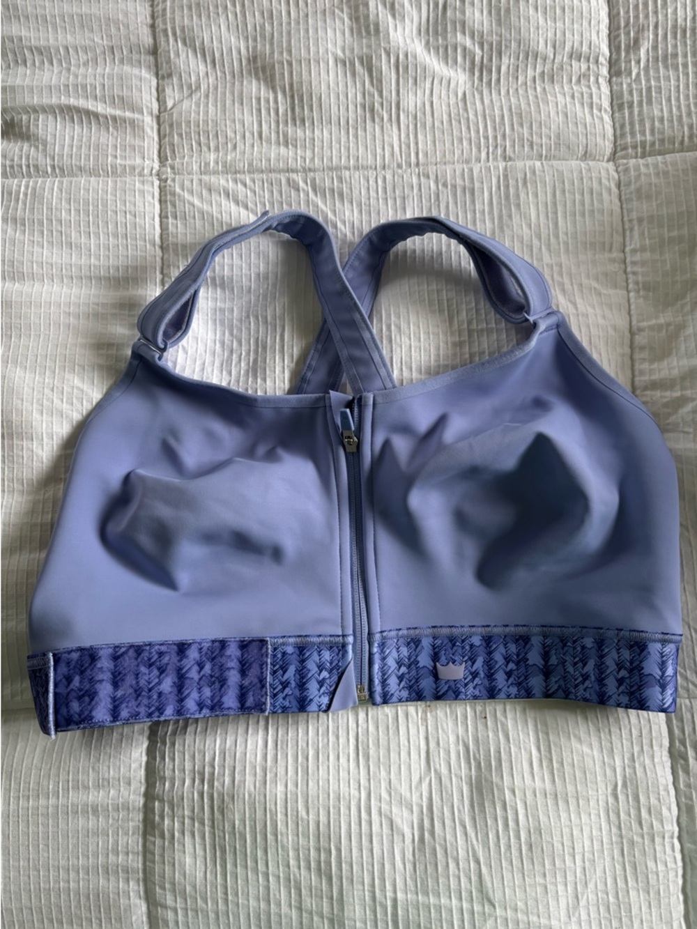 SHEFIT 5Luxe Lavender Zip Front Sports Bra Adjustable High Impact
